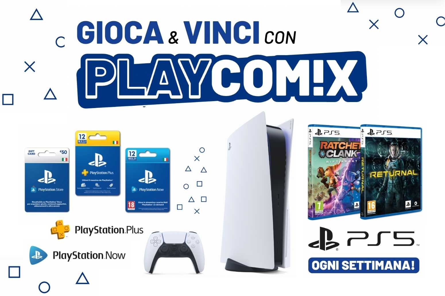 Concorso “Vita Da Comix” vinci Playstation 5 – Controller Dual Sense – Videogame e Playstation Card/Now