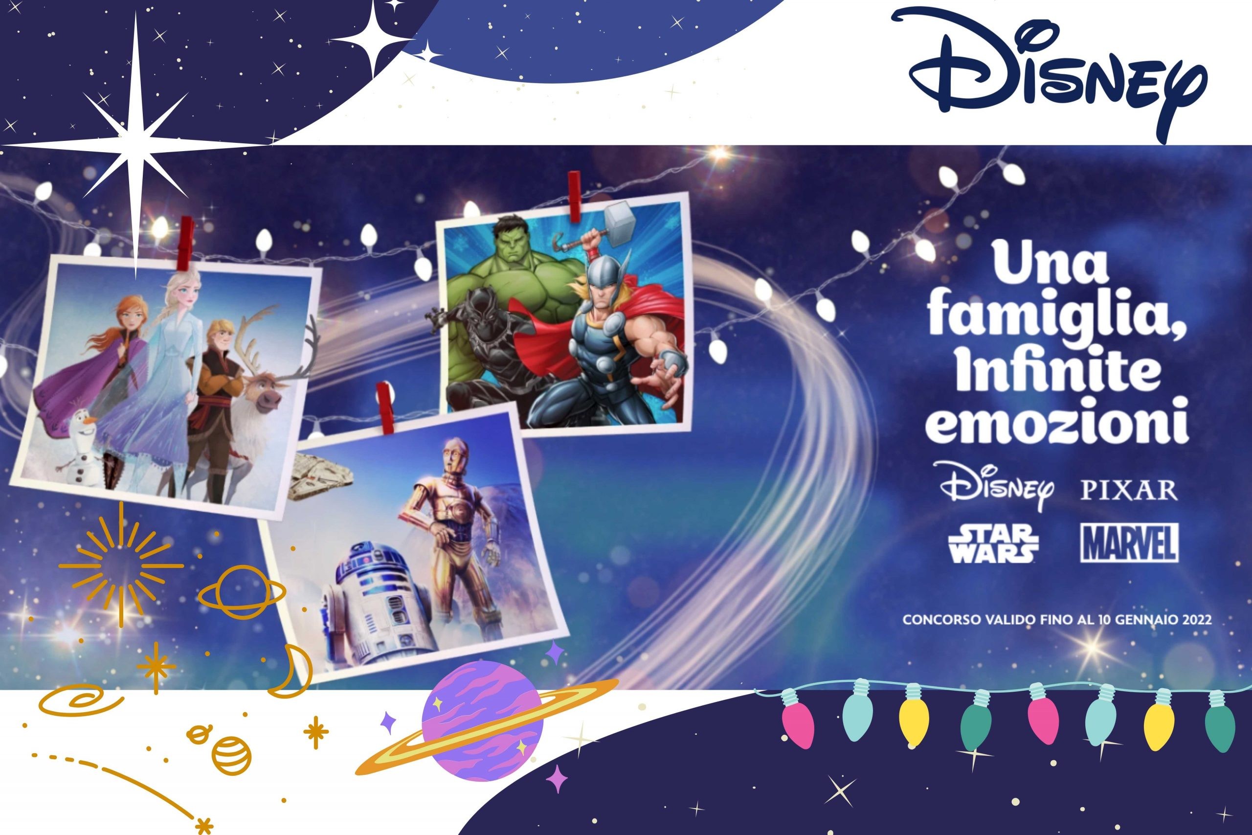 Concorso Disney “Una famiglia, infinite emozioni”: come vincere tantissimi premi come un viaggio a Disneyland Paris