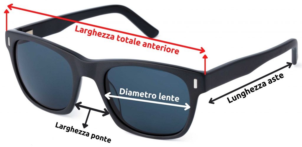 Come scegliere la giusta taglia degli  occhiali su amazon zalando e altri store: guida