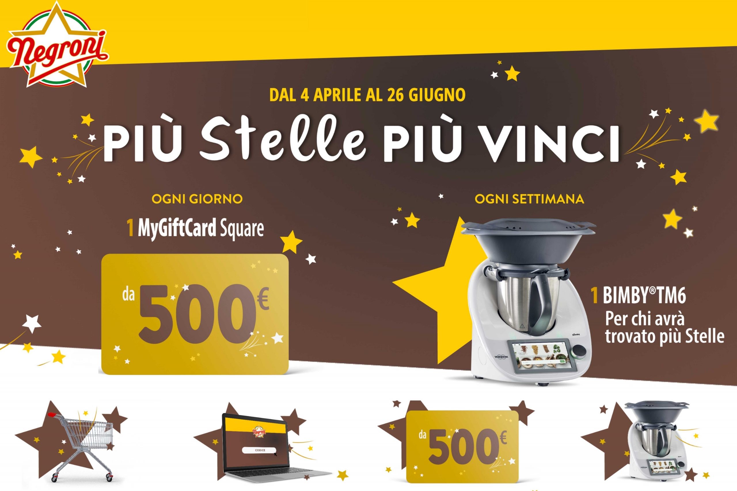 Concorso Negroni “Più stelle più vinci”: come vincere un buono da 500€ e un Bimby TM6