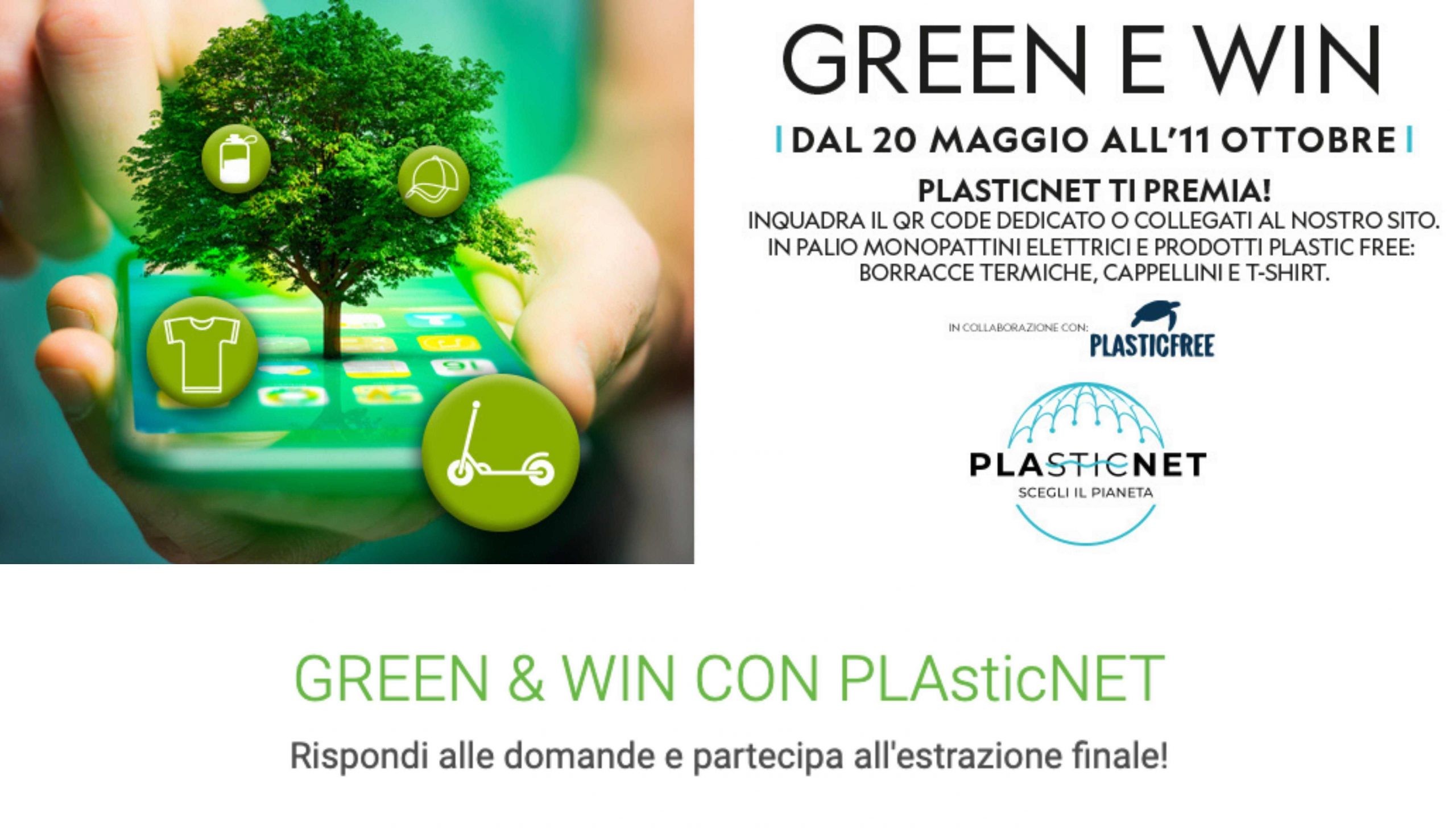 Vinci premi gratis con il Concorso di PLAsticNET “Green & Win”