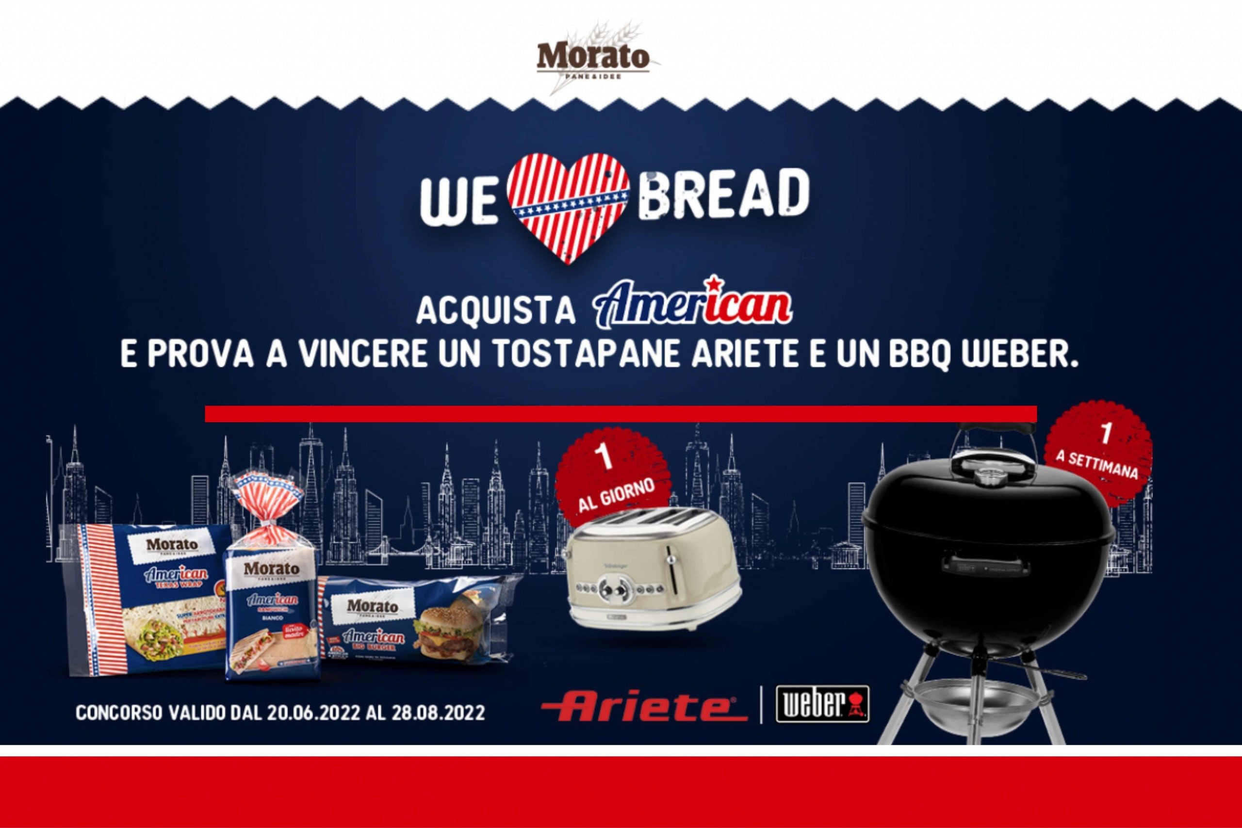Concorso “We love bread” by Morato: come vincere griglie Weber e tostapane Ariete