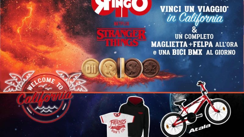 Concorso Ringo Stranger Things: come vincere magliette, felpe, bici Atala BMX e 1 viaggio in California!