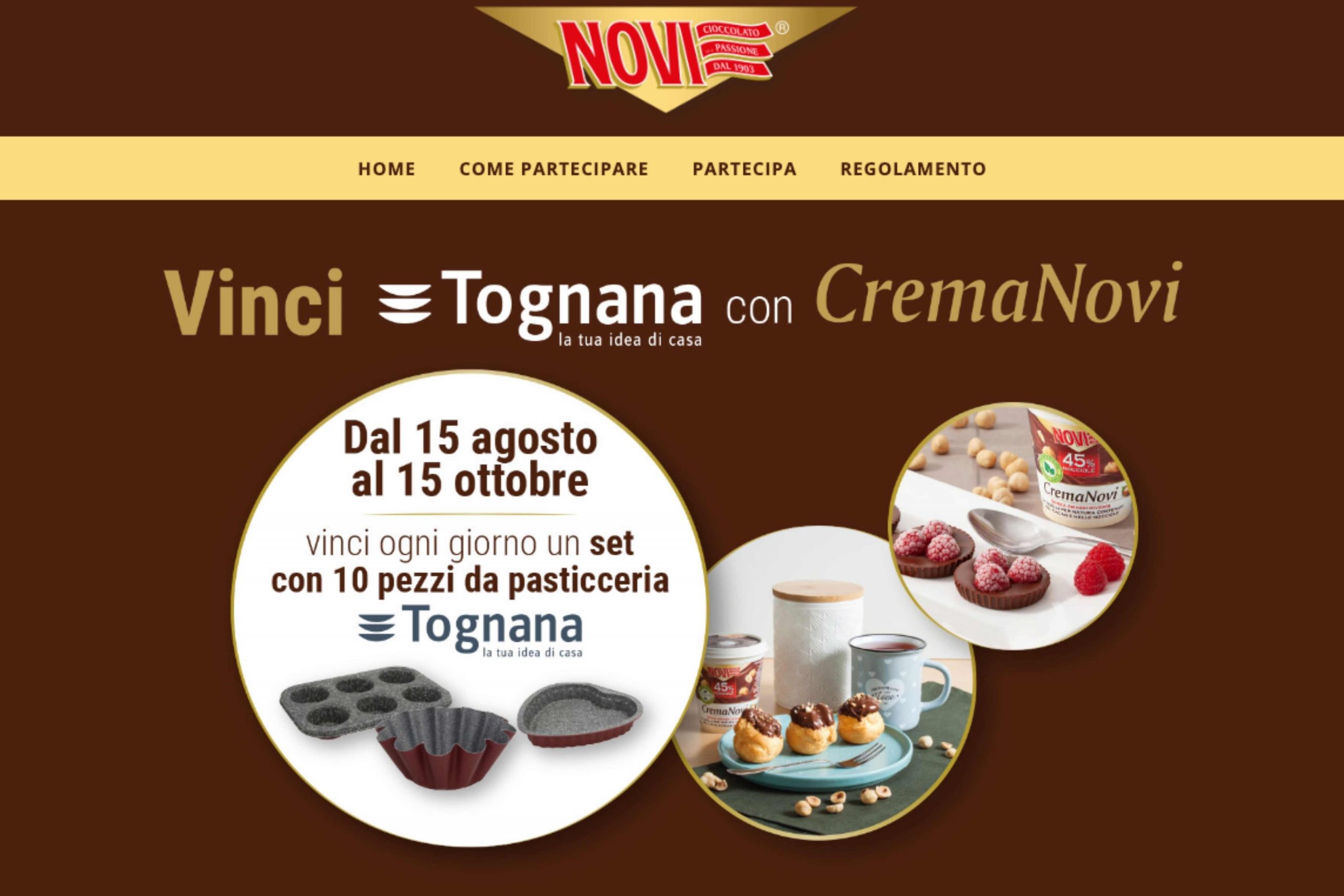 Concorso “Vinci con Novi Tognana”: come vincere un set pasticceria Tognana da 10 pezzi