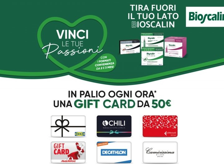 Concorso Bioscalin Vinci le tue passioni 2022: come vincere una gift card da 50€