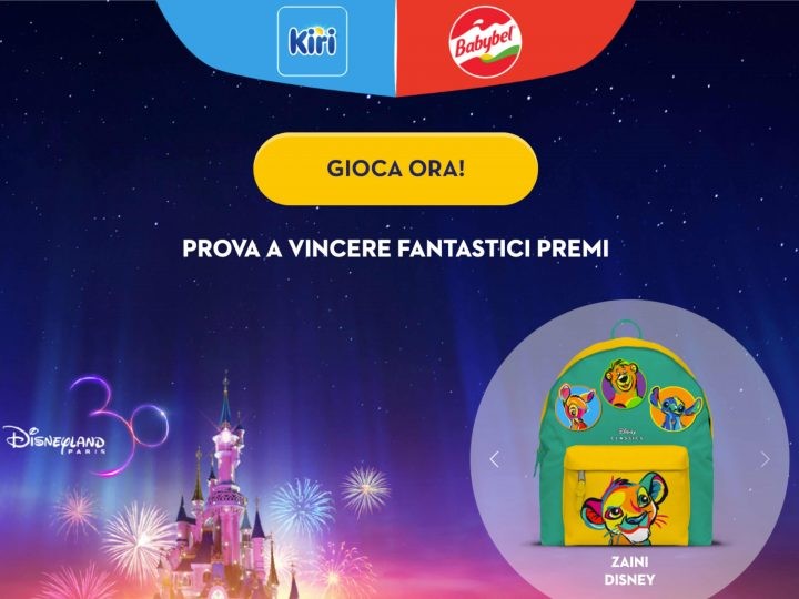 Concorso BabyBel Vinci la magia con Bel: come vincere forniture per la scuola Disney e 1 viaggio a Disneyland Paris